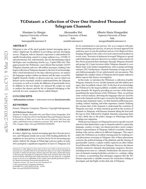 TGDataset: a Collection of Over One Hundred Thousand .